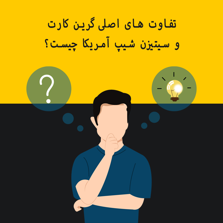 تفاوت های اصلی گرین کارت و سیتیزن شیپ آمریکا چیست؟